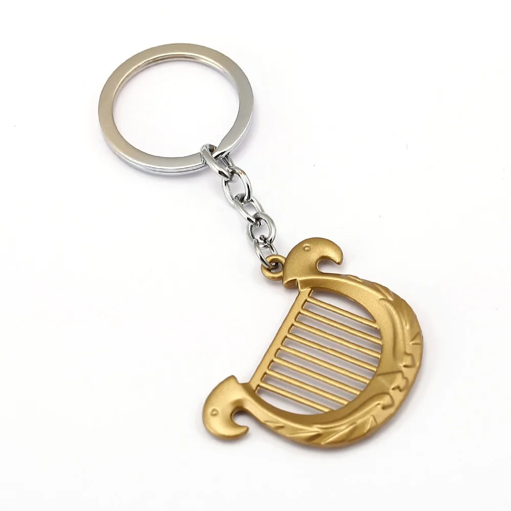 

The Legend of Zelda Keychain princess harp Key Chain Key Ring Holder Pendant Chaveiro Game Jewelry Souvenir