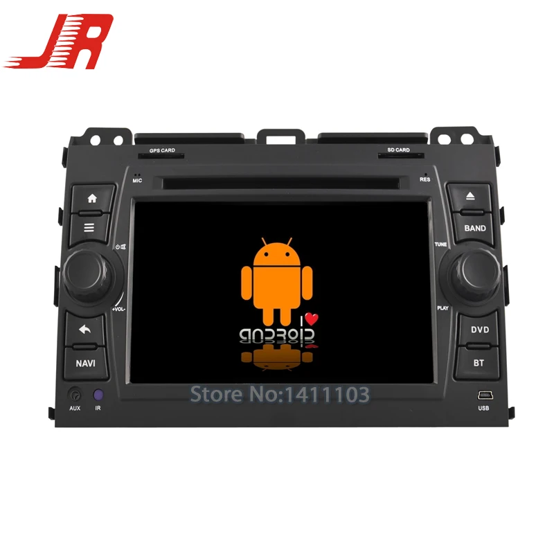  Quad Core Android 5.1.1 car audio gps FOR TOYOTA PRADO 120 car dvd  player car multimedia car stereo head unit 1024*600 