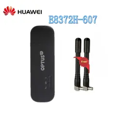 Новый разблокирована Huawei 150 Мбит/с E8372 E8372h-607 4G LTE Wi-Fi модем ключ с TS9 4G антенны Поддержка B3 B7 B8 B28 B40