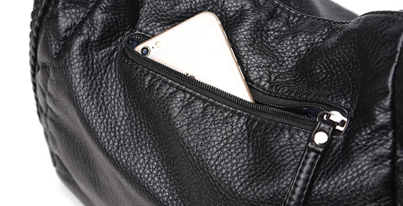 Large Soft Leather Bag for Women Handbags Ladies Crossbody Bags Hobos Shoulder Bags Female Big Tote Sac A Main