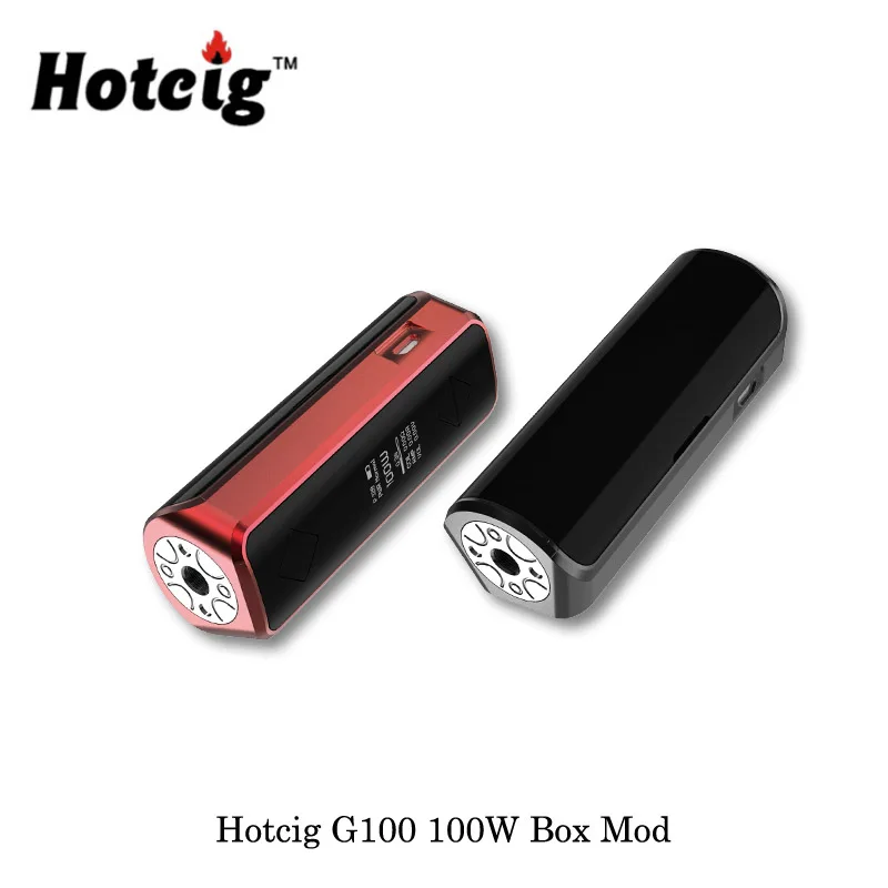 Электронная сигарета Hotcig G100 100W TC Box Mod работает от одной батареи 18650/20700/21700 вейп