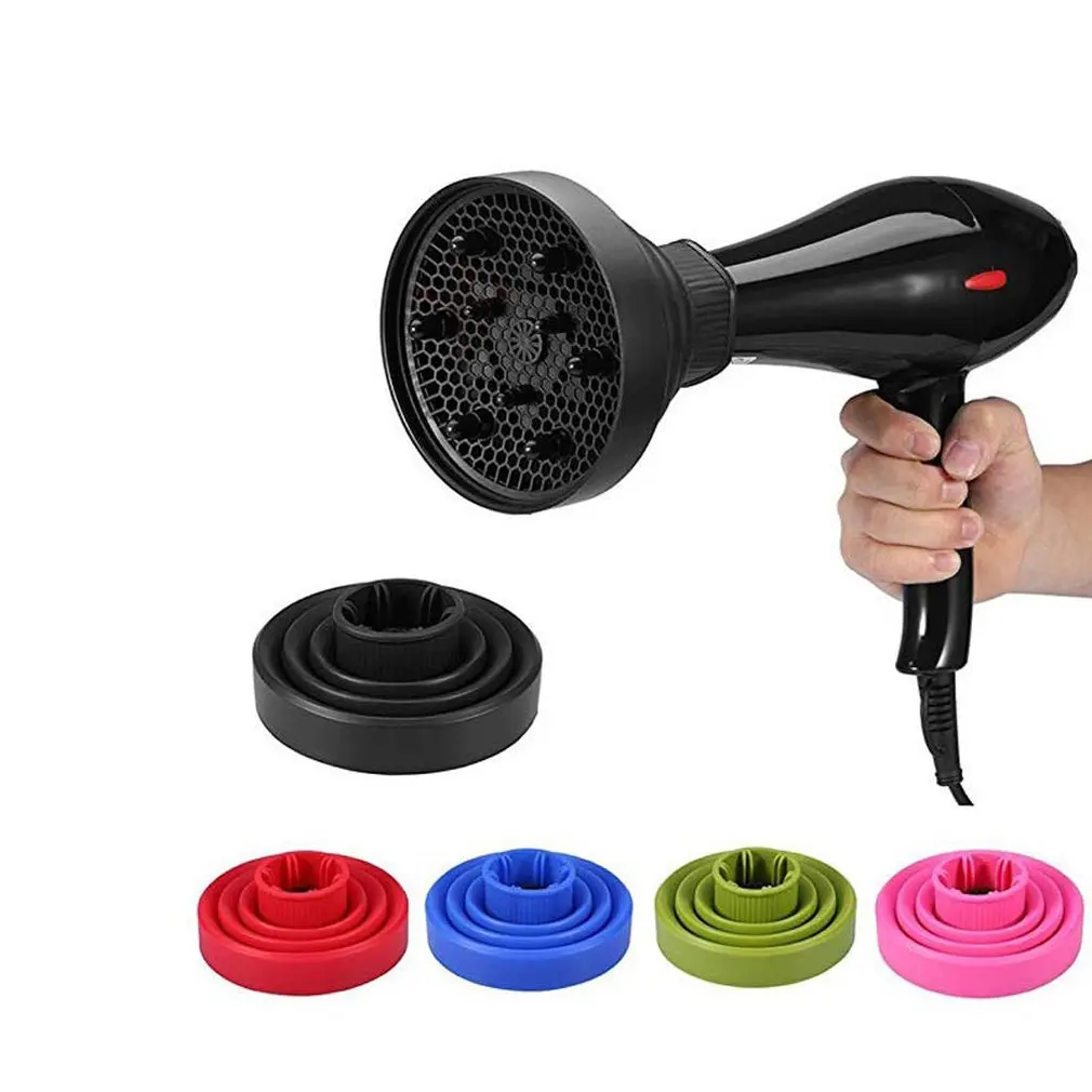 

Folding Silicone Hair Dryer Blower Hood Diffuser Hairdresser Tool Telescopic Dryer Hood Hair Drying