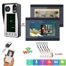 SmartYIBA APP Control Fingerprint Password Camera 7 Inch LCD Wifi Wireless Video Door Phone Doorbell Camera Intercom KIT+IC Card