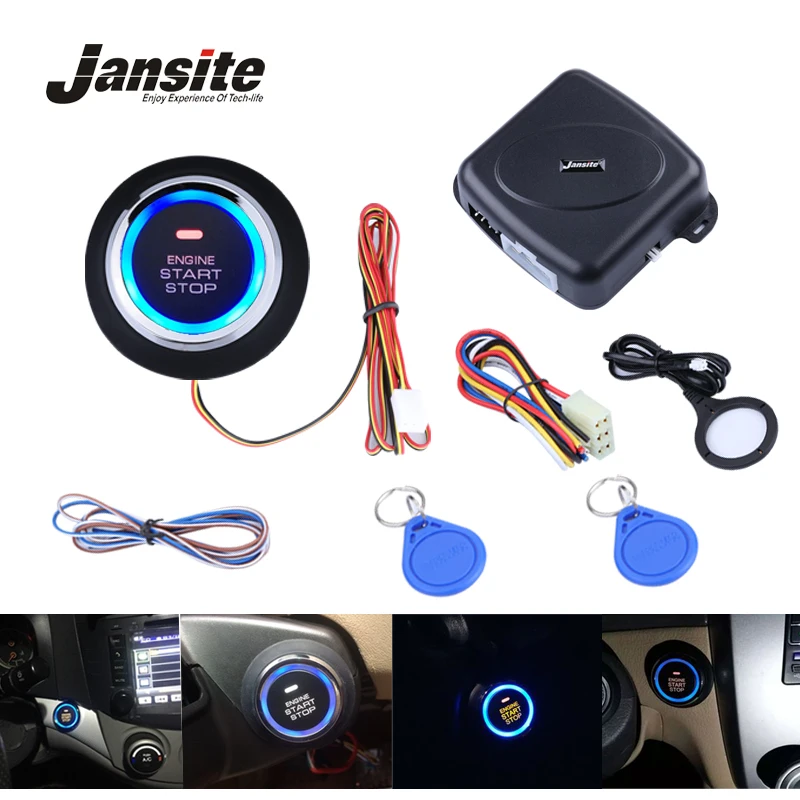 Jansite Smart Car Engine Push Start Stop Button RFID Lock Ignition Keyless Entry System Auto Start Stop Immobilizer Starline Jansite Smart Car Engine Push Start Stop Button RFID Lock Ignition Keyless Entry System Auto Start Stop Immobilizer Starline