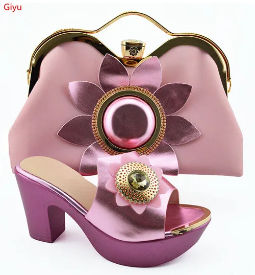 

doershow latest Shoes with Matching Bag Set Decorated with Rhinestone Shoes and Bag Set African Sets 2019 Nigerian Wome!JKP1-21