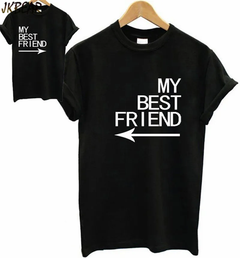 New arriving Best Friends T Shirts for Women and Girls with "MY BEST FRIEND" Print Casual Short