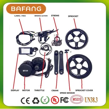 

36v 500w 8fun Bafang C961 motor BBS02 46T 44T crank Motor eletric bicycles trike ebike kits