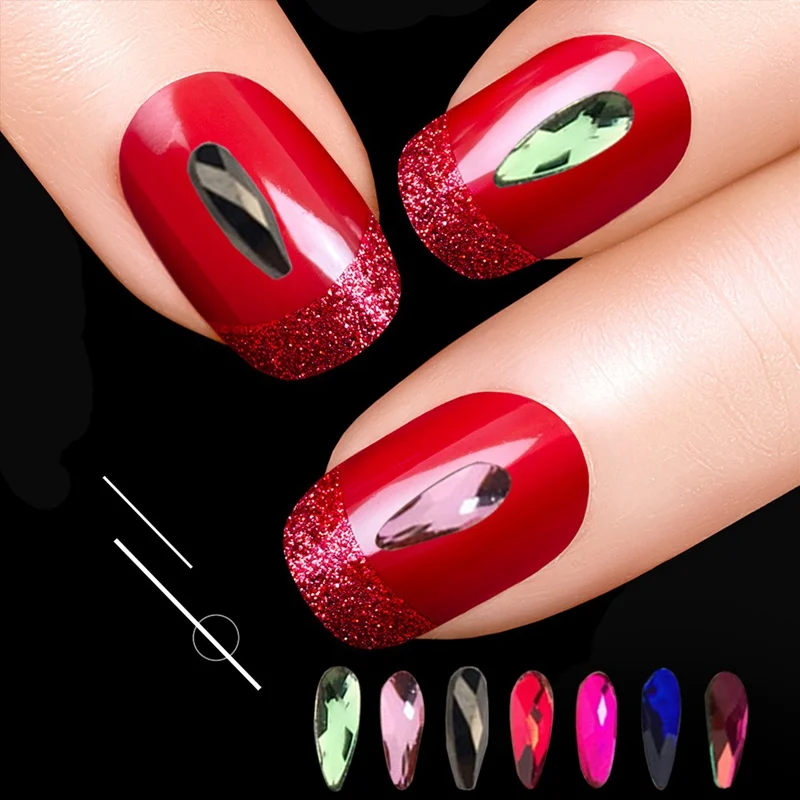 1 حزمة الكريستال AB 3D مسمار الفن أحجار الراين الجواهر Flatback الأحجار DIY زينة الماس مجوهرات أشكال مختلفة لالمسامير