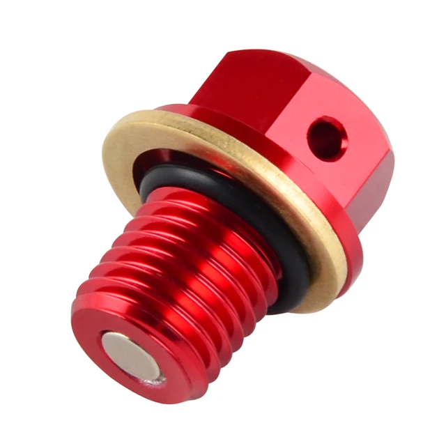 Magnetic Oil Drain Plug Bolt For Honda CBR125R CBR250R CBR300R CBR400R CBR500R CBR600RR CBR900RR CBR954RR CBR1000RR Red