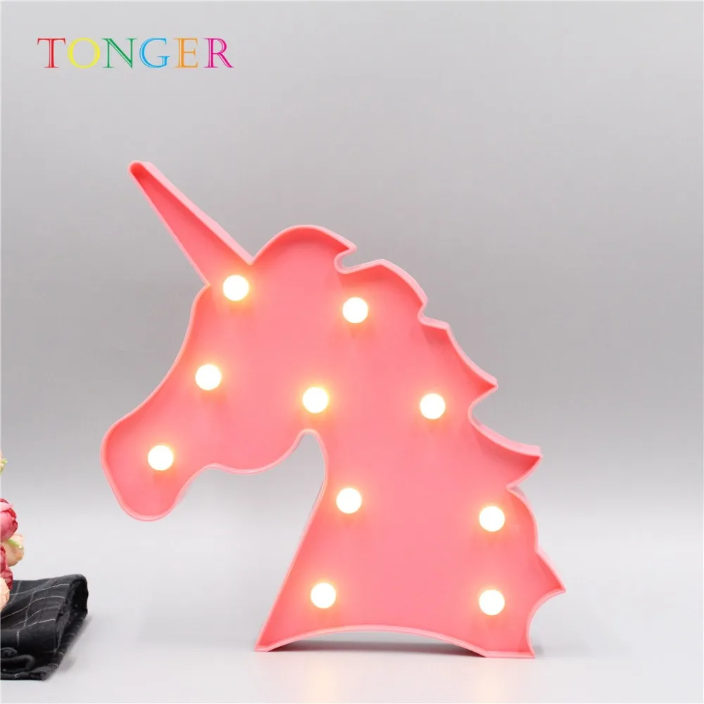 Светодиодный ночник TONGER 3D настенный светильник с единорогом моделированием