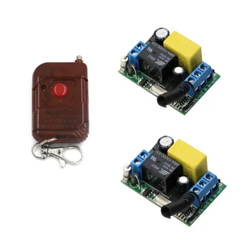 

Low Price 1CH 220V AC 10A RF Wireless Remote Control Switch System 1Transmitter&2 Receiver For Smart Intelligent Home Light/LED