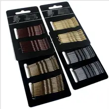 120 шт./лот/партия женские золотистые черные капельные невидимые ручки для волос Кудрявые Волнистые шпильки для ежедневного использования Свадебная вечеринка для волос