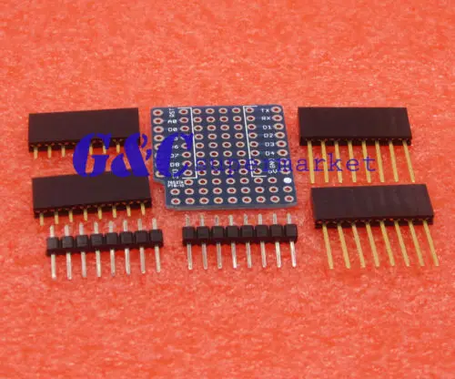 

ProtoBoard Shield for WeMos D1 mini double sided perf board Compatible