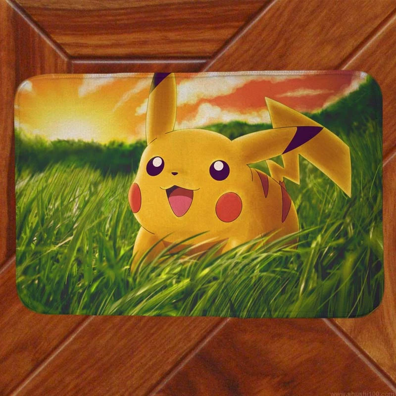 ポケモンピカチュウ床マットカーペットインテリア寝室玄関アニメマンガ001 Mat Carpet Floor Matfloor Mat Carpet Aliexpress