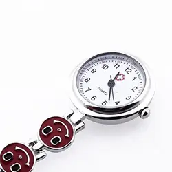 5001 Творческий Высокое качество часы Красная сердечная форма кварцевый механизм медсестра брошь Fob туника карманные часы