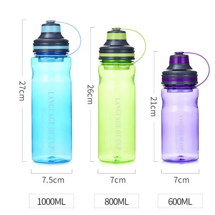 سعة كبيرة المحمولة غير قابلة للكسر زجاجات مياه مع الشاي الفاصلة عالية الجودة دائم بهلوان زجاجة رياضية BPA الحرة