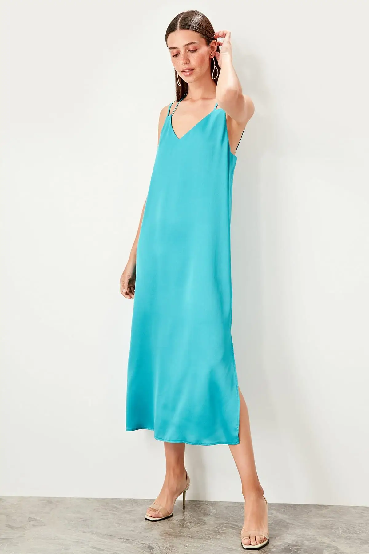 Trendyol Petrol платье на бретелях TWOSS19EL0061|Платья| |