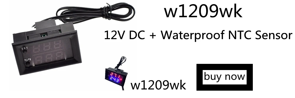 W1209WK W1209 DC 12 В светодиодный цифровой термостат контроль температуры термометр термо контроль Лер модуль переключателя+ датчик NTC