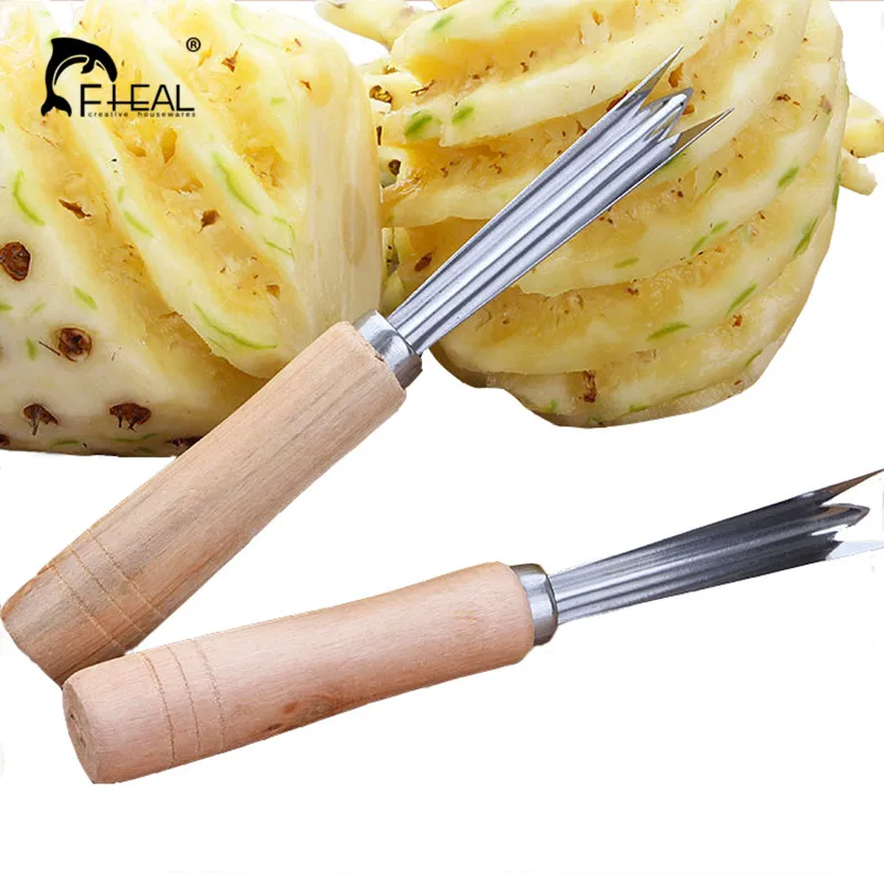 FHEAL 1pcs Pineapple Peeler Easy Cleaning Slicers New Cutter Knife Useful Fruit Salad Tools Kitchen Accessories |