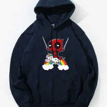 Дэдпул Толстовка Мужская супер герой забавные толстовки мужские s зима осень Дело бассейн толстовка с капюшоном черная Свободная Толстовка