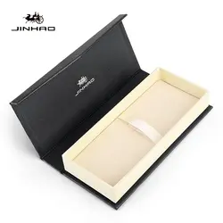 Jinhao оригинальный черный кожаный Бумага Перьевая ручка коробки Luxury пенал для шариковых ручек Школа Офис Канцелярские Принадлежности