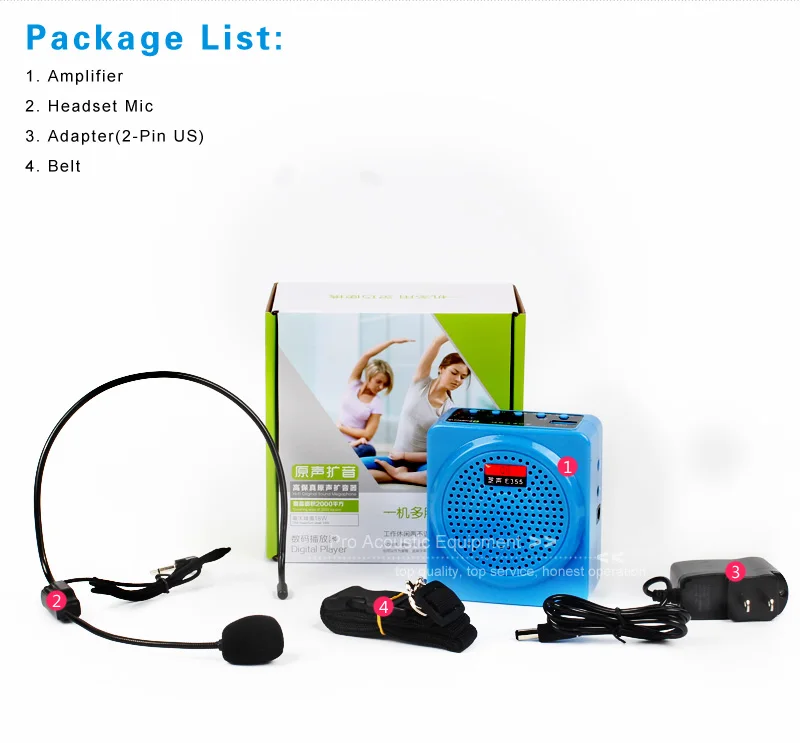 Bluetooth портативный голосовой усилитель микрофон Мегафон громкий динамик FM USB