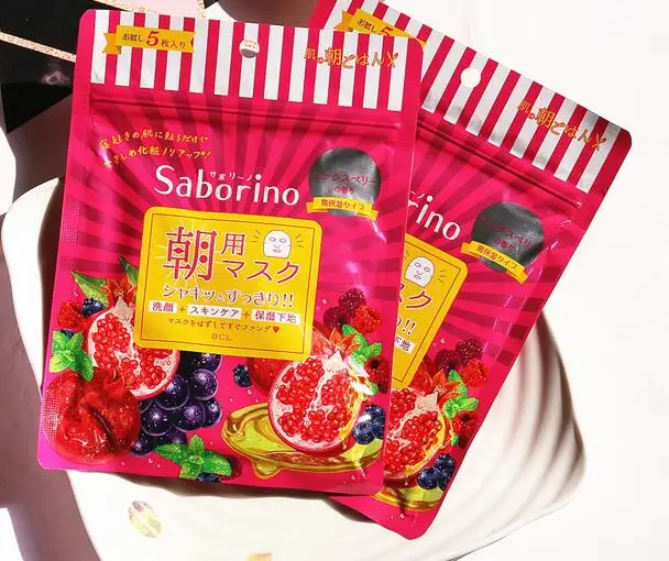 

BCL Japan Saborino Morning Care 3-in-1 Face Mask (5 sheets/49ml) mixed berries