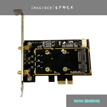 

Wireless Mini Pcie Pci-e To Pcie Pci-e Pci Express X1 16x Adapter Converter with 2x Antenna PCI-e PC WiFi Wireless Adapter