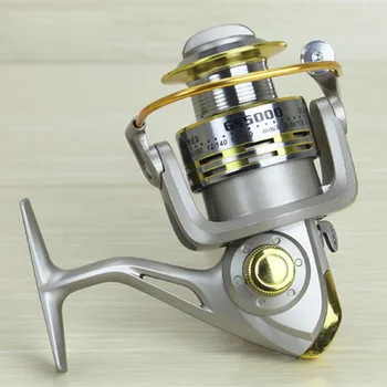 

Gobygo Metal Spinning Fishing Reel 8 Bearing Speed Ratio 5.2:1 Exclusive Fishing Line Winder for Sea Boat Rock Ice Fishing