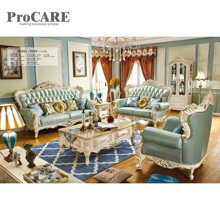 Latest Design Home Living Room Furniture Modern Leather Sofa price -
9001