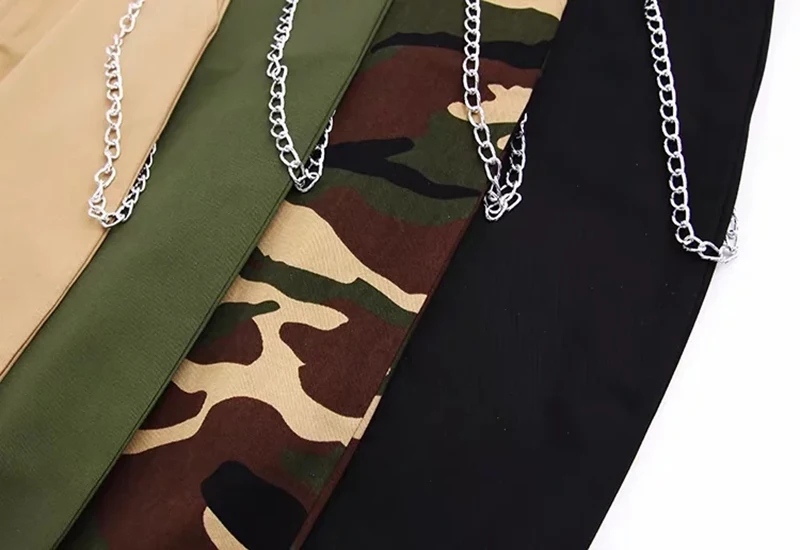 Soltas de Moletom para Corrida para Primavera de 2021 Calça Cargo Camuflada Feminina Cintura Alta Calças Femininas 17 Calça cargo camuflada feminina cintura alta, calças