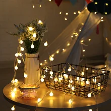 10M 50/80LEDs Mini Ball Global LED String Light EU 220V Warm white Twinkle Color Change Waterproof for Wedding/Party/Garden