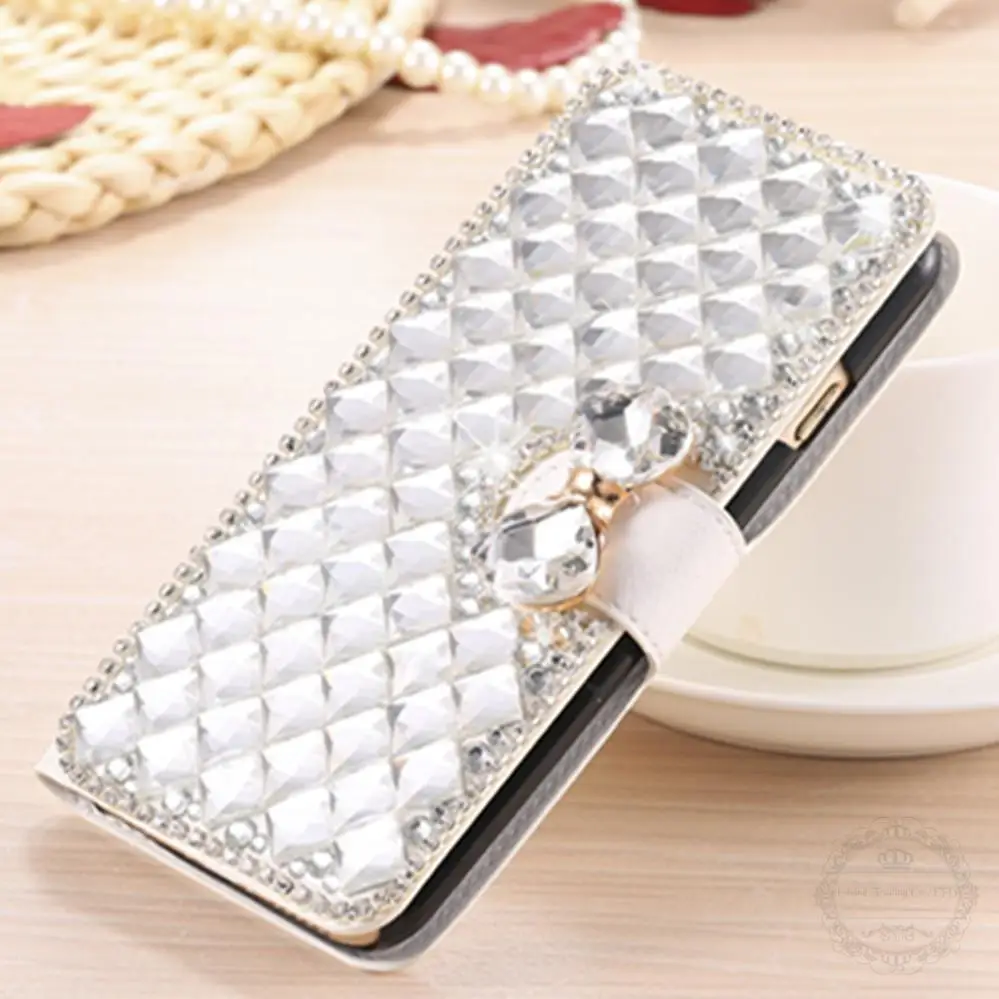 Luxury Rhinestone Diamond Flip Leather Case for Samsung Galaxy S3 S4 S5 Mini S6 S7 Edge Plus Note 3 4 5 |