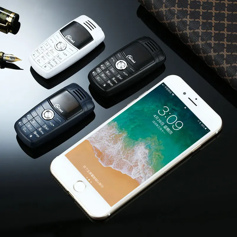  Mini X6 Car Key Model Design Cell Phone Magic Voice Changer Dual Sim Russian language keyboard Tiny