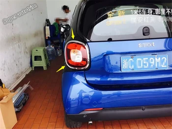 

Lapetus Rear Tail Lamp Lights Cover Protector Trim 2 Pcs For Mercedes-Benz Smart Fortwo / Forfour 2015 2016 2017 ABS Exterior