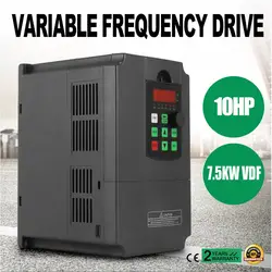 10HP 7.5KW 34A преобразователь VFD с переменной частотой VSD SPWM инвертор 220 В