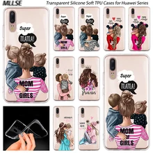 Funda de fondo transparente Baby Mom para Huawei P30 P20 P10 P9 P8 Lite 2017 P30 P20 Pro Mini PSmart 2019 Plus