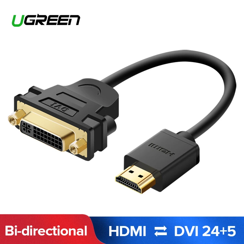 Ugreen hdmi мужской к DVI 24 + 5 женский конвертер mf адаптер поддержки 1080 P для твч