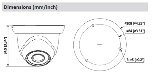 DH английская прошивка IPC HDW1420S 4MP IR Eyeball сетевая камера с POE ip Мини купольная