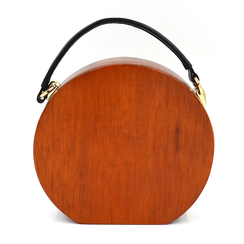 New European American Style Wood Women Evening Bags Semi Circular New European American Style Wood Women Evening Bags Semi Circular Wooden Handbags High Quality Lady Minaure Design In Top Handle From Luggage