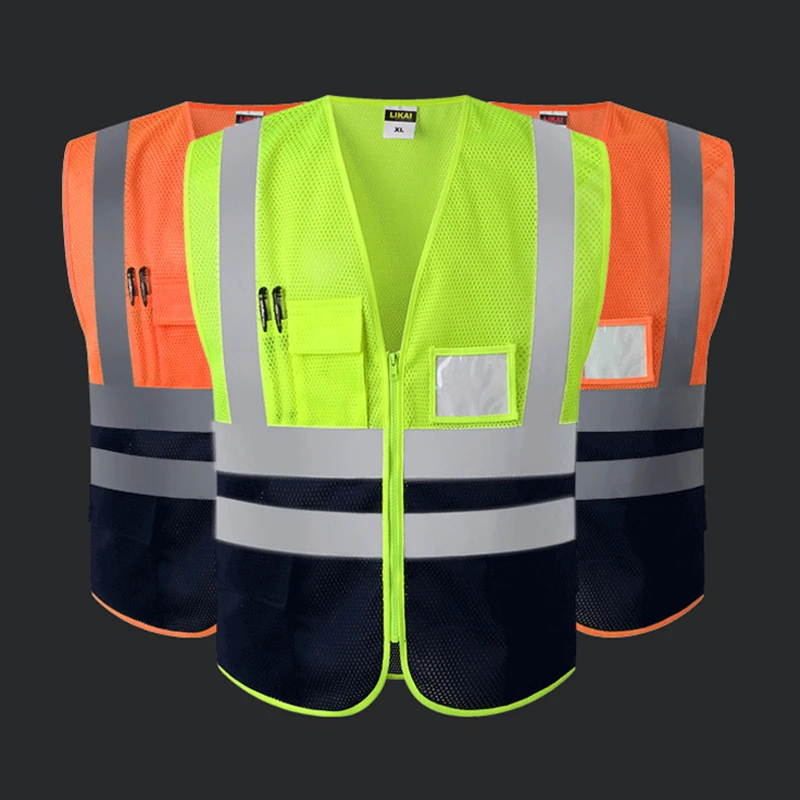 High visibility vests reflective safety tops for women men unisex
