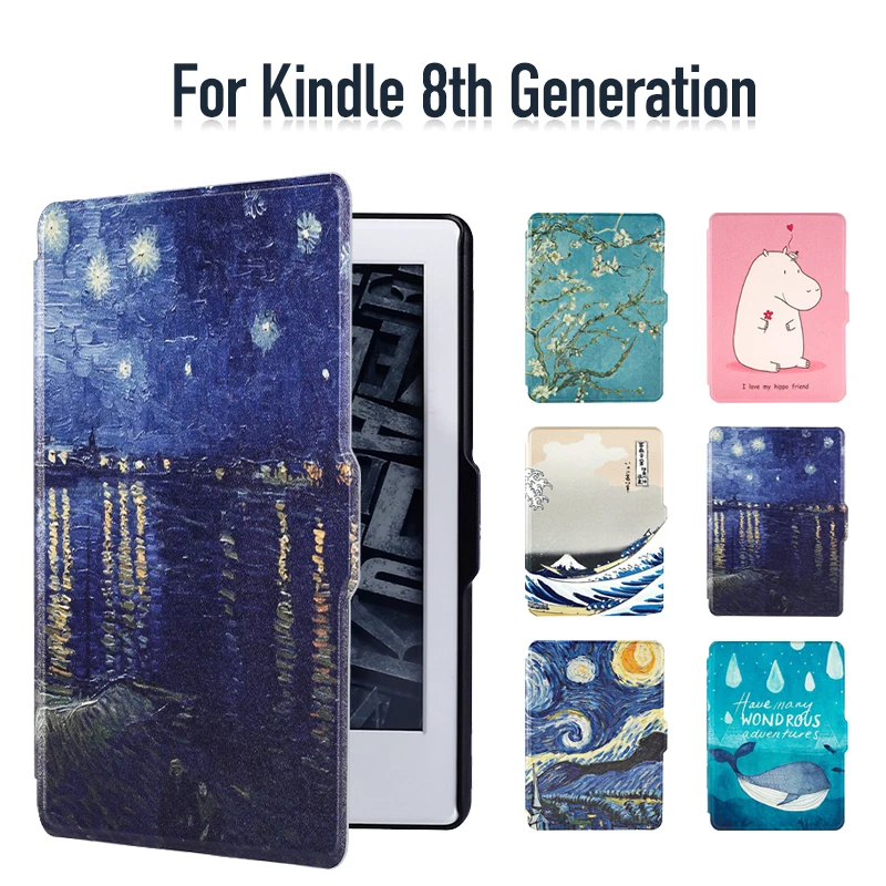 Case for Kindle 8th Generation Synthetic PU with Built-in Magnet Features Auto Wakeup/Sleep, All New Case for Kindle 8th Generation Synthetic PU with Built-in Magnet Features Auto Wakeup/Sleep, All New