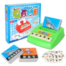 [Топ] обучающая алфавиту игрушка игры дети английская головоломка со словами развивать игрушки обучения и образования читать карточки с