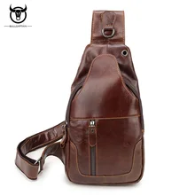 BULLCAPTAIN, винтажная Мужская сумка из натуральной кожи, для отдыха, мужская сумка на одно плечо, Воловья кожа, Мужская нагрудная сумка, дорожные сумки через плечо