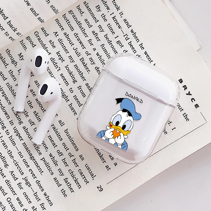 Для Airpods чехол милый для airpods чехол мультяшный защитный жесткий чехол прозрачный беспроводной чехол для наушников чехол s для apple air pod чехол