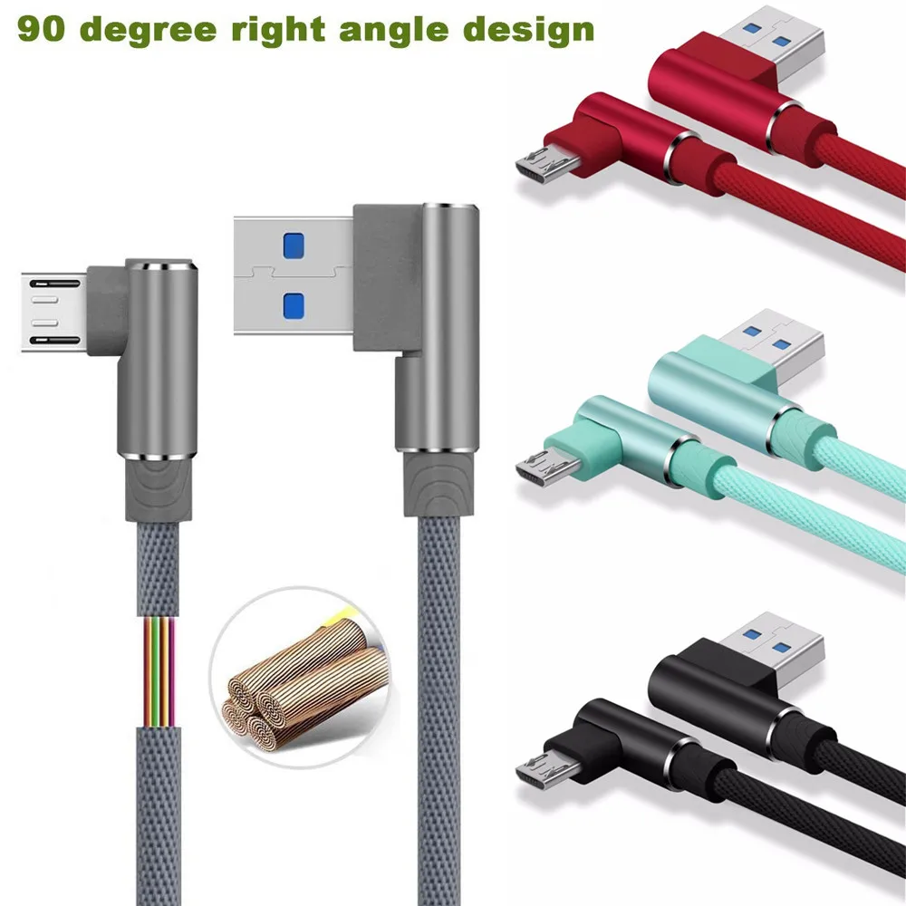 

2019 100% brand new and high quality right Angle Micro USB Cable Data&Sync Faster Charger Cable For Samsung Galaxy S7 For LG