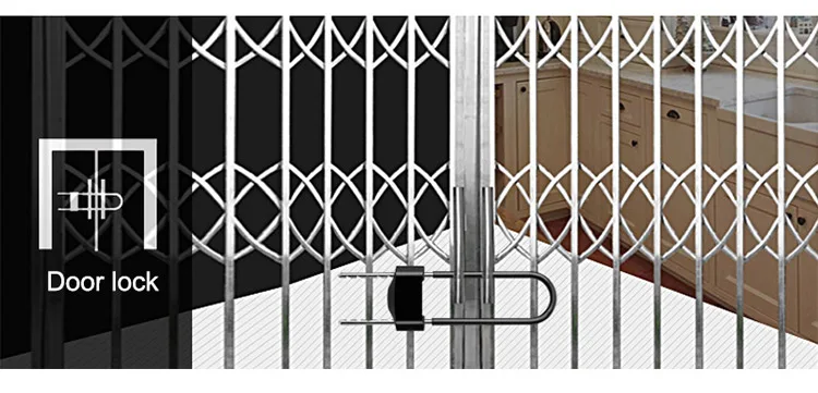 Fingerprint U shape Lock Smart Bluetooth App Control Glass Door lock for Store Company Double Door Anti-theft U-shaped locks (4)
