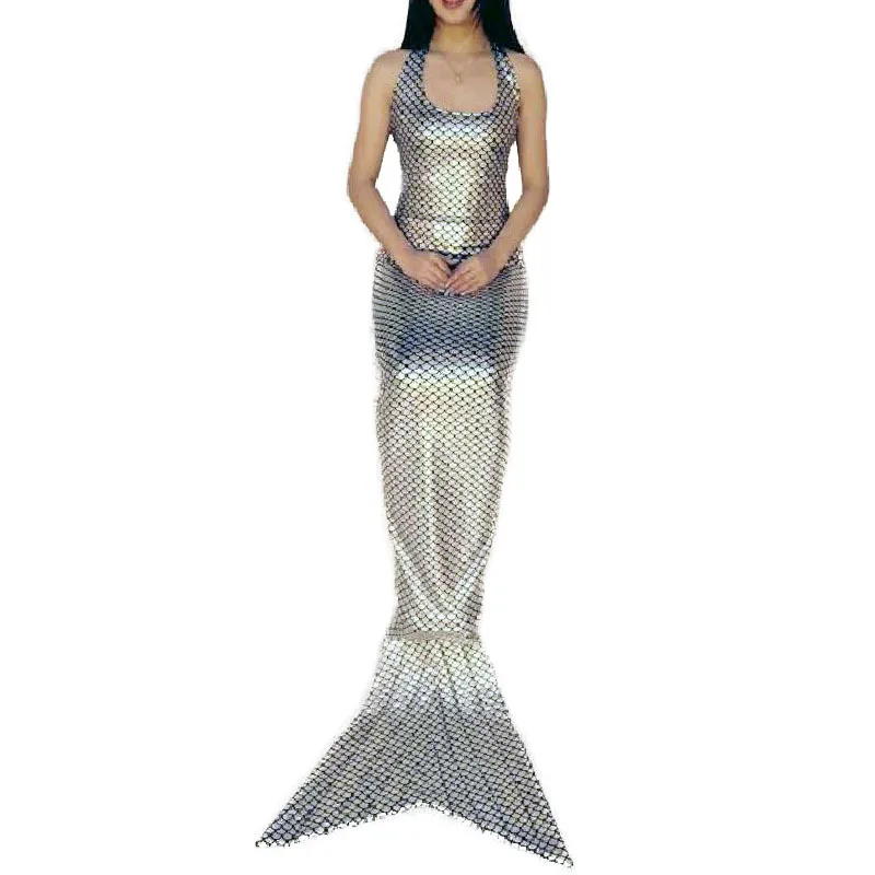 Details about   Mermaid Tail Costume Halloween Girls Fancy Dress with Fish Scale 
