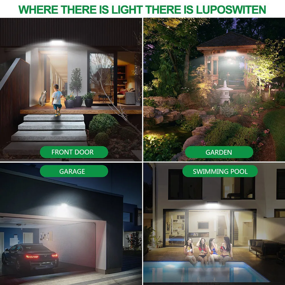 88 LED Solar Power Motion Sensor Light Voice Remote Control Outdoor Yard Wall Lamp