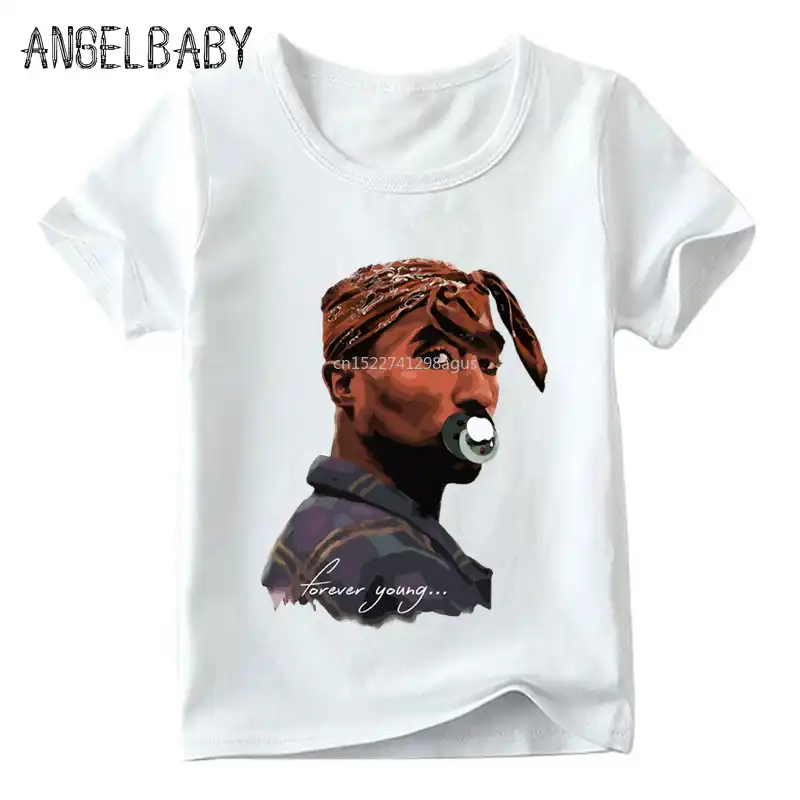Children 2pac Hip Hop Swag Print T shirt Summer Fashion Tupac Baby Boys/Girls Top Tee shirts Kids Casual Clothes,HKP287